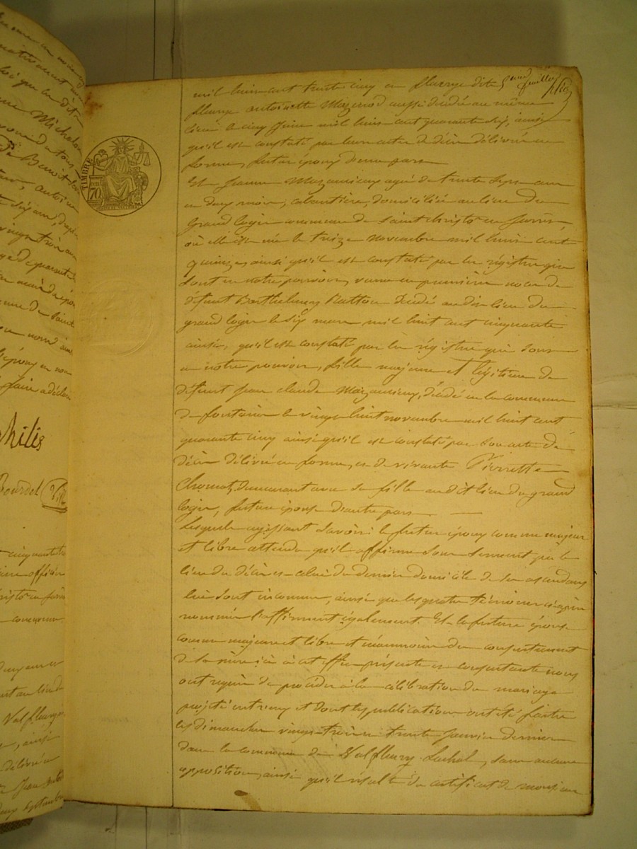 Page du registre
